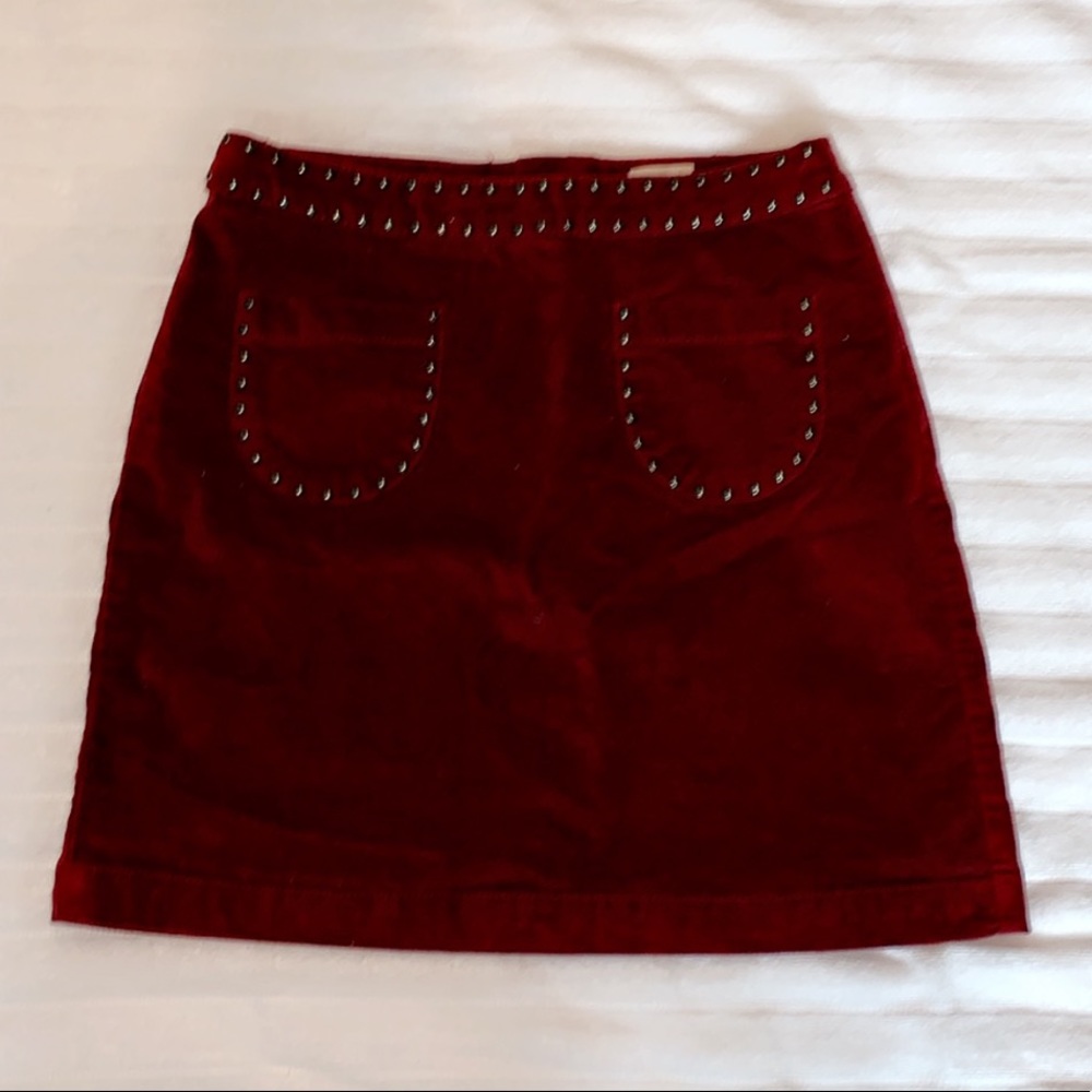 Burgundy velvety skirt